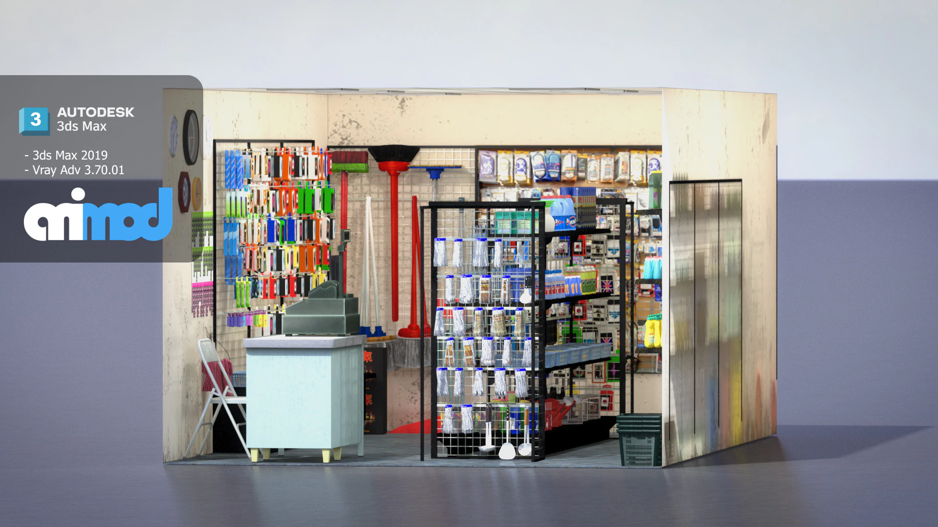 Raohe Grocery Store 3D Model .c4d .max .obj .3ds .fbx .stl .blend 