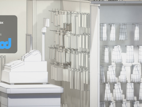 Raohe Grocery Store 3D Модель