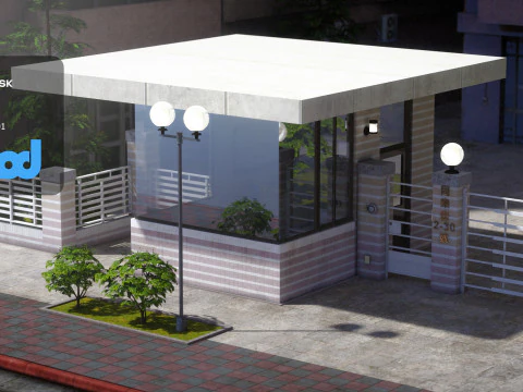 Станция охраны 3D Модель