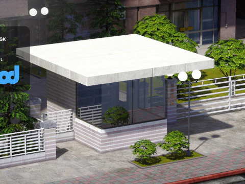 Станция охраны 3D Модель