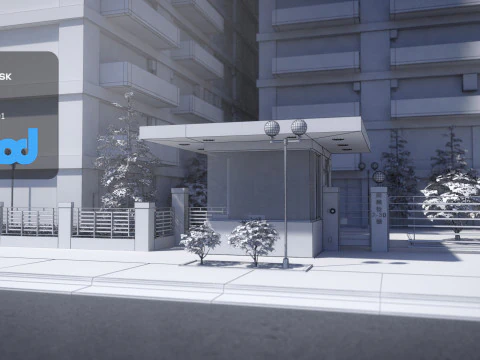 Станция охраны 3D Модель