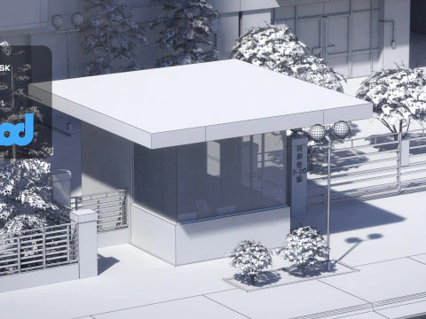 Станция охраны 3D Модель