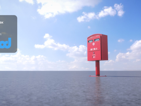TW PostingBox Red Model 3D