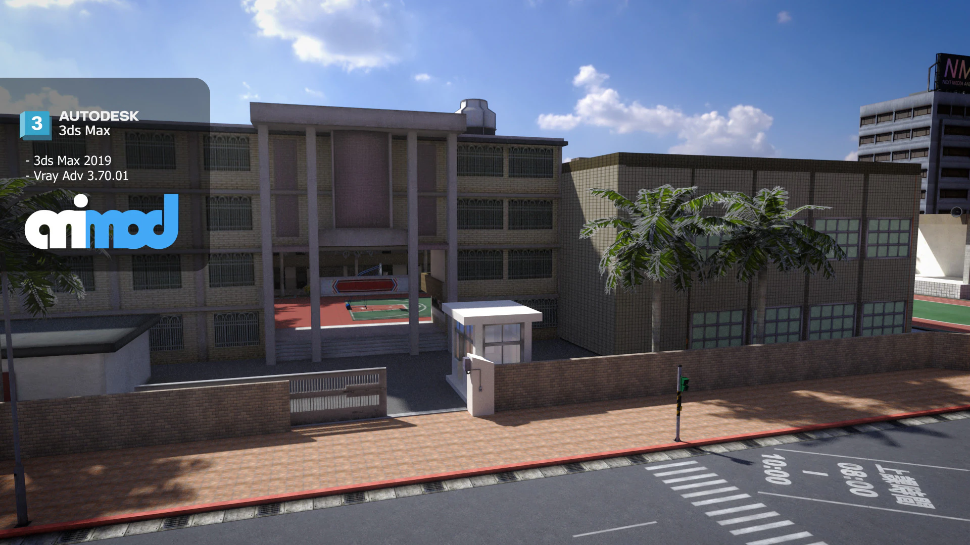 Tw School 3D Model .c4d .max .obj .3ds .fbx .stl .blend 