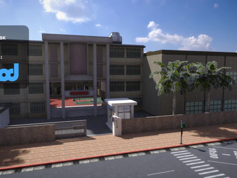 Две школы 3D Модель