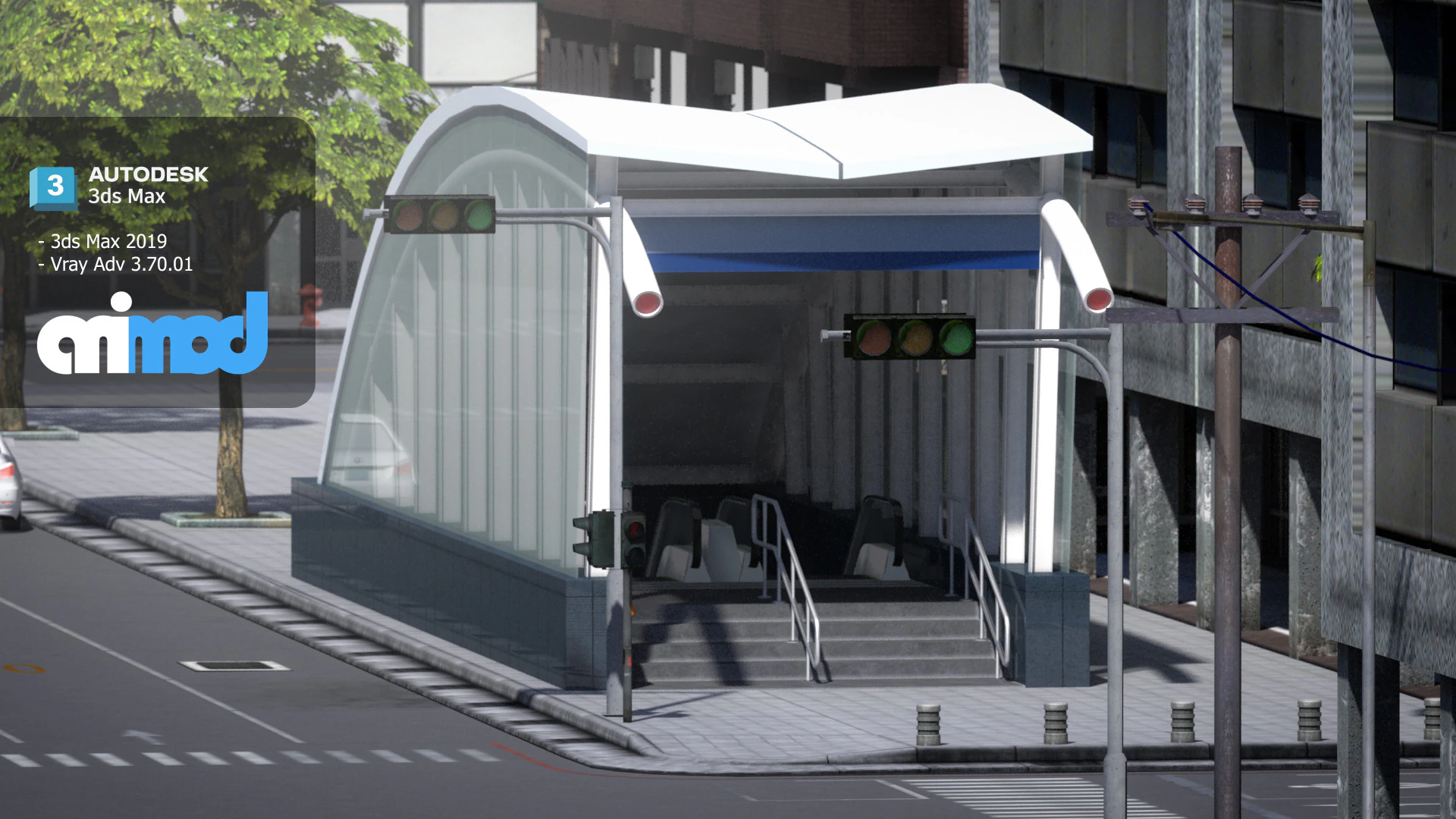 Krt Formosa Boulevard Station 3D Model .c4d .max .obj .3ds .fbx .stl .blend 