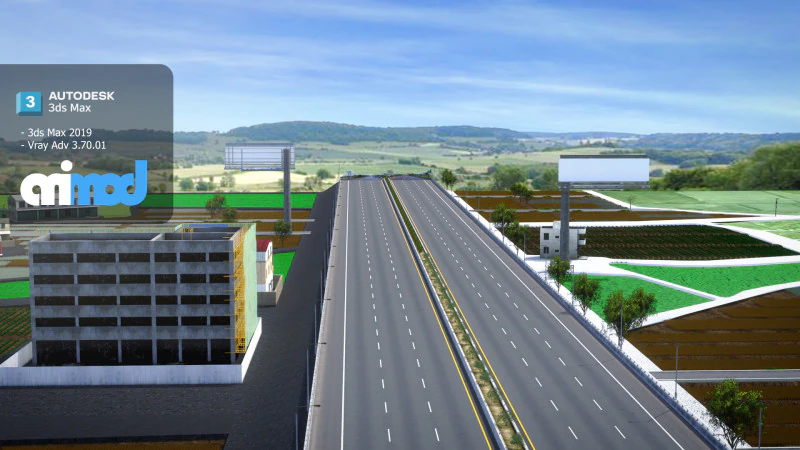 Autostrada Tw Model 3D .c4d .max .obj .3ds .fbx .stl .blend 