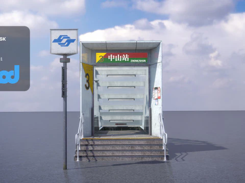 Sa&iacute;da 01 do MRT Modelo 3D