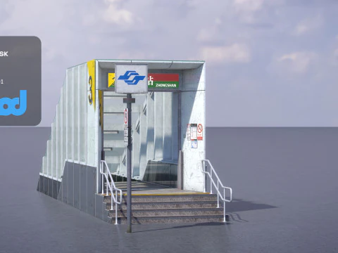 Sa&iacute;da 01 do MRT Modelo 3D