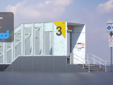 Sa&iacute;da 01 do MRT Modelo 3D