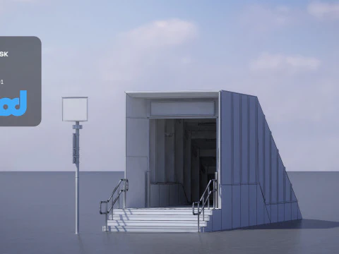 Sa&iacute;da 01 do MRT Modelo 3D