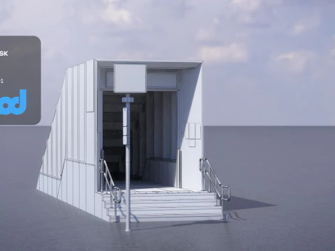 Sa&iacute;da 01 do MRT Modelo 3D