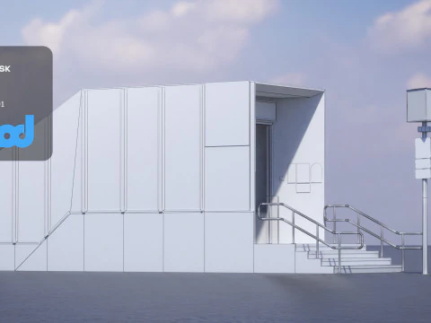 Sa&iacute;da 01 do MRT Modelo 3D