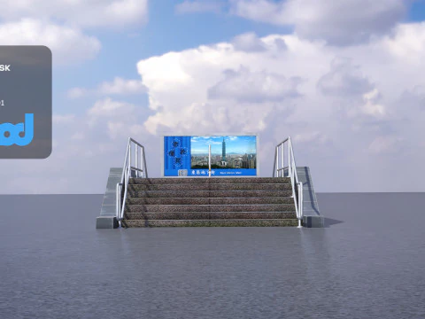 Sa&iacute;da 03 do MRT Modelo 3D