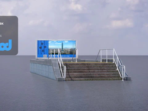 Sa&iacute;da 03 do MRT Modelo 3D