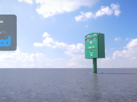 TW PostingBox Green 3Dモデル