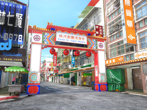 Raohe Street Night Market Day 3Dモデル