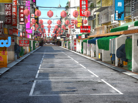 Raohe Street Night Market Day 3D Model