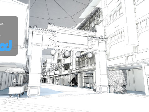Raohe Street Night Market Day 3D Model