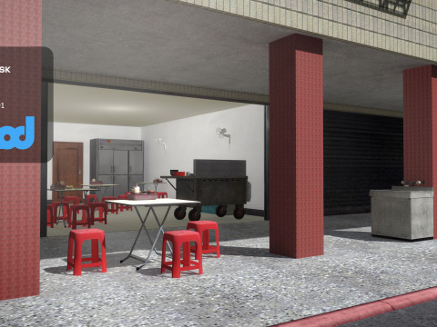 Tw Noodle Shop 3D Model