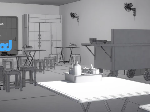 Tw Noodle Shop 3D Model
