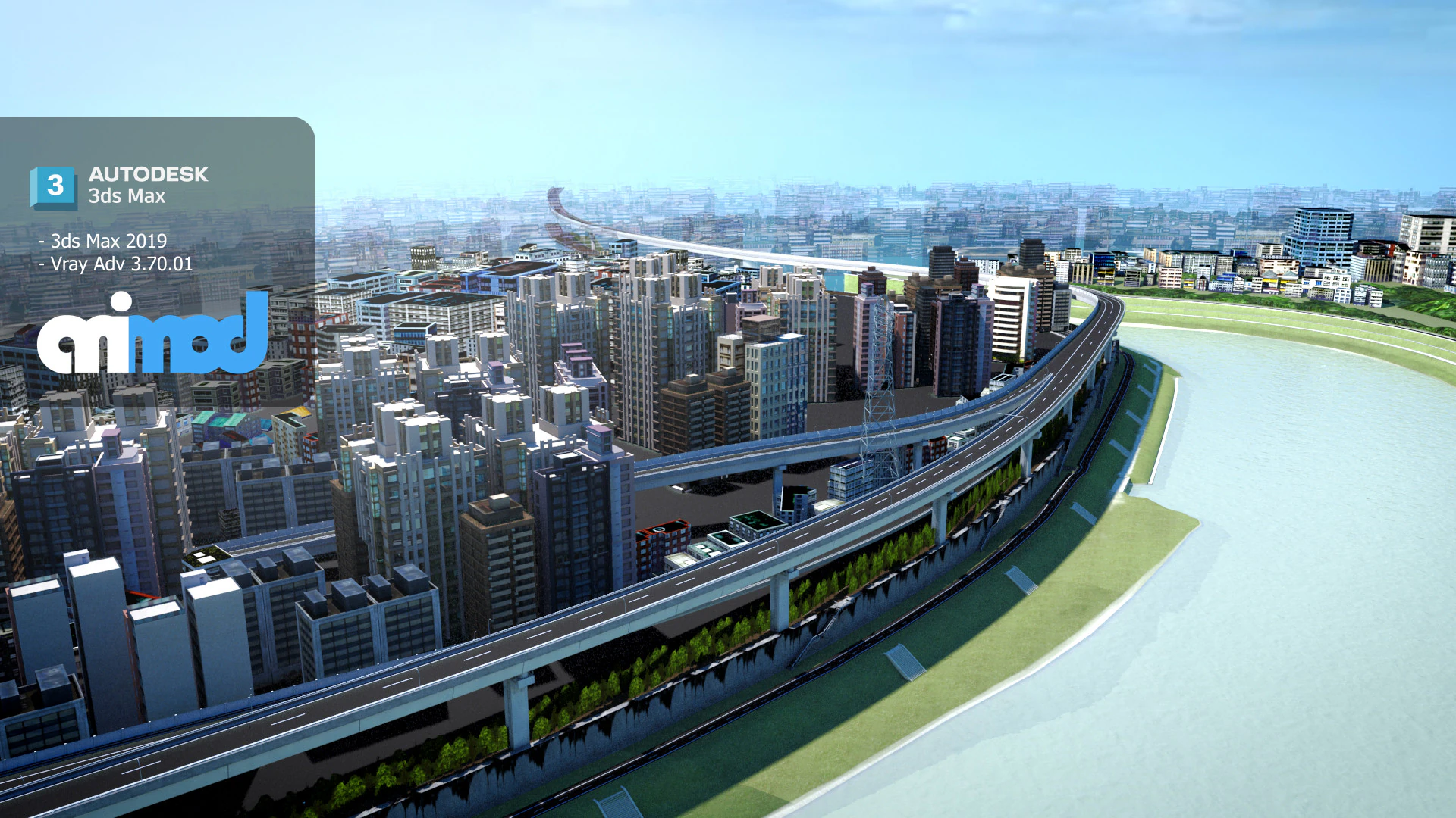 S2 Highway 01 3D Model .c4d .max .obj .3ds .fbx .stl .blend