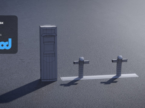U Bike Station 3D Model