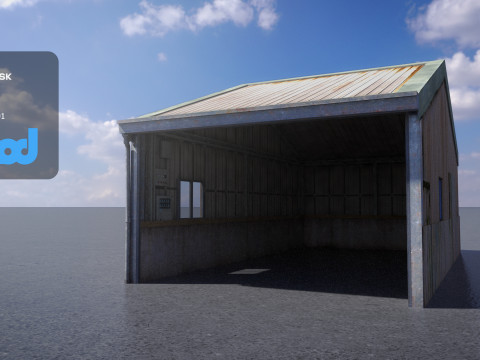 Tin Sheeted House 3D Model