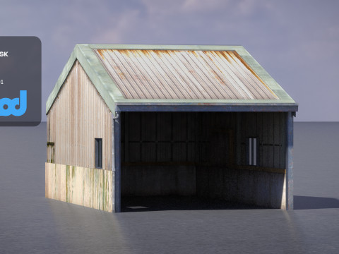 Tin Sheeted House 3D Model