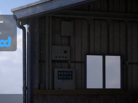 Tin Sheeted House 3D Model