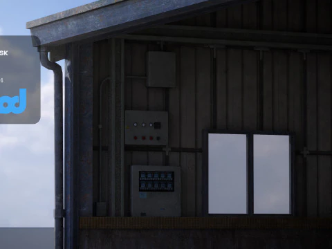 Tin Sheeted House 3D Model