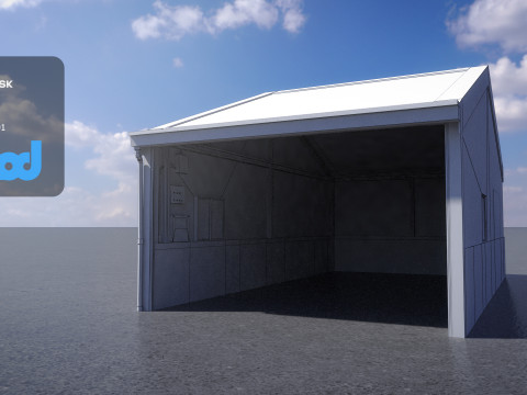 Tin Sheeted House 3D Model