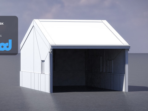 Tin Sheeted House 3D Model