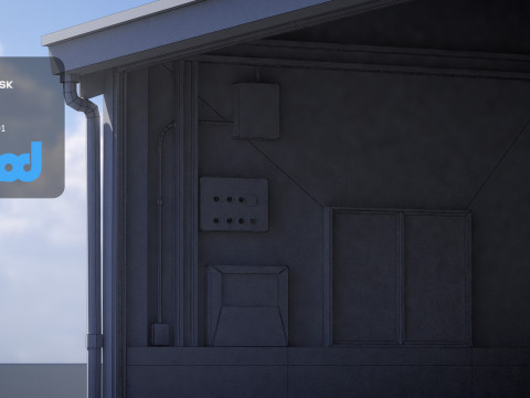 Tin Sheeted House 3D Model