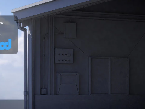 Tin Sheeted House 3D Model