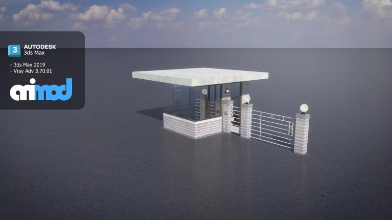 Stazione di guardia Modello 3D .c4d .max .obj .3ds .fbx .stl .blend 