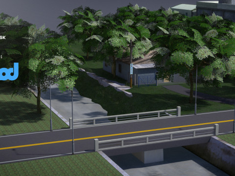 Tw Industrial Road 003 3D Модель
