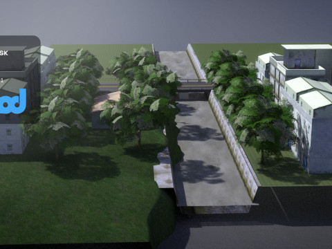 Tw Industrial Road 003 3D Модель