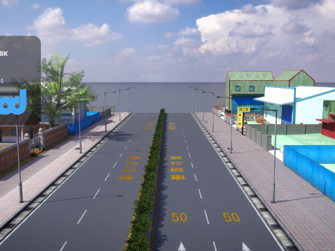 Tw Industrial Road 004 3D Model