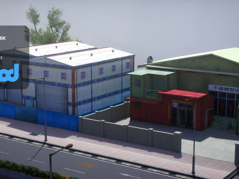 Tw Industrial Road 004 3D Model
