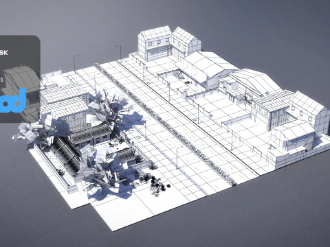 Tw Industrial Road 004 3D Model