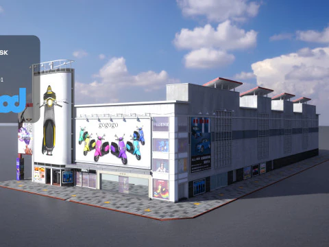 TW Xinyi Vieshow Side Building 3D Model