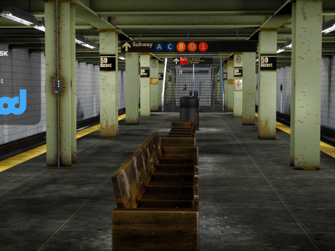 Subway Station 3Dモデル