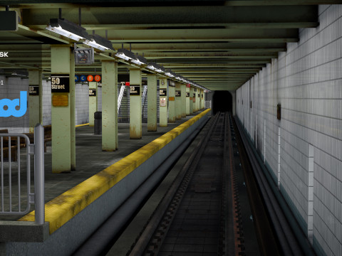 Subway Station 3D Model