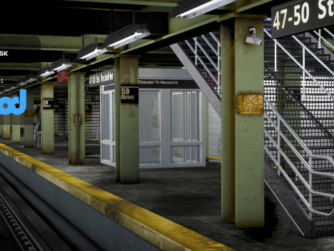 Stazione della metropolitana Modello 3D