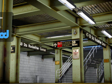 Stazione della metropolitana Modello 3D