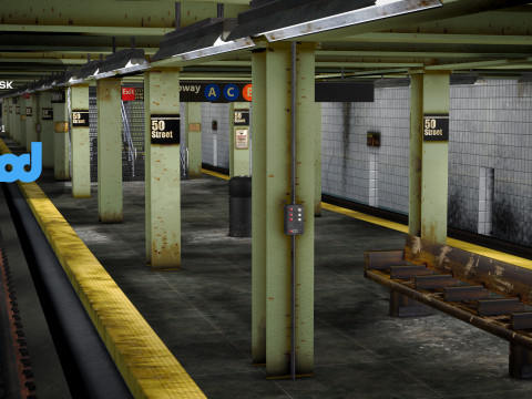 Subway Station 3D Model