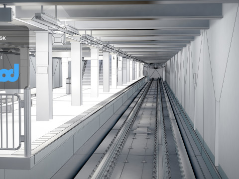 Subway Station 3D Model