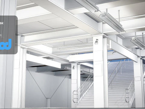 Stazione della metropolitana Modello 3D