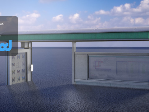 Japan Bus Station 3Dモデル